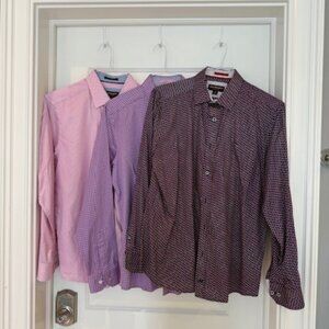 Lot of 3 Johnston & Murphy Printed Cotton Shirts (M)